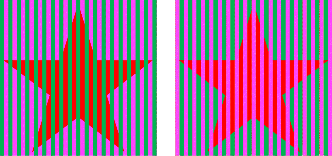 図22_錯視(緑ピンク_ストライプ)
